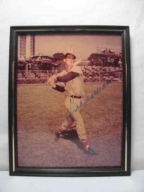 Appraisal: An autographed '' x '' photograph depicting a swinging Ted