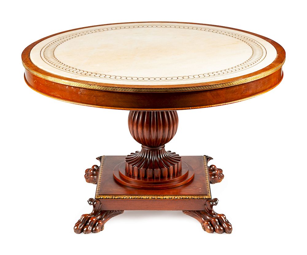 Appraisal: A Louis Philippe Parcel Gilt Mahogany Center Table A Louis