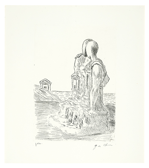 Appraisal: GIORGIO DE CHIRICO L'Amico consolatore Etching x mm x inches