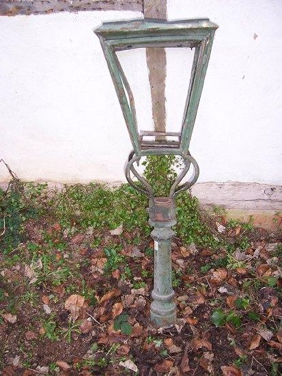 Appraisal: A copper street lamp shade no glass and the cast