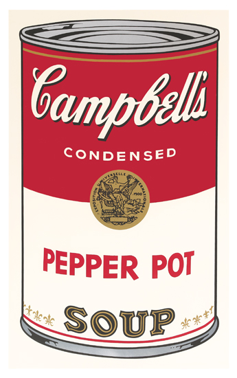 Appraisal: ANDY WARHOL Campbell's Soup I Pepper Pot Color screenprint x