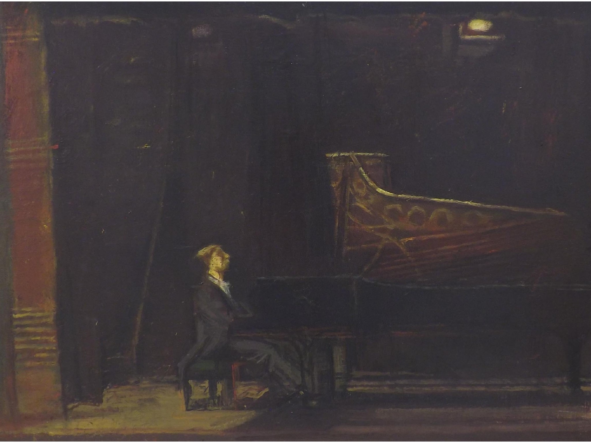 Appraisal: Robert Organ b - 'Tamas Vasary at the Piano' signed