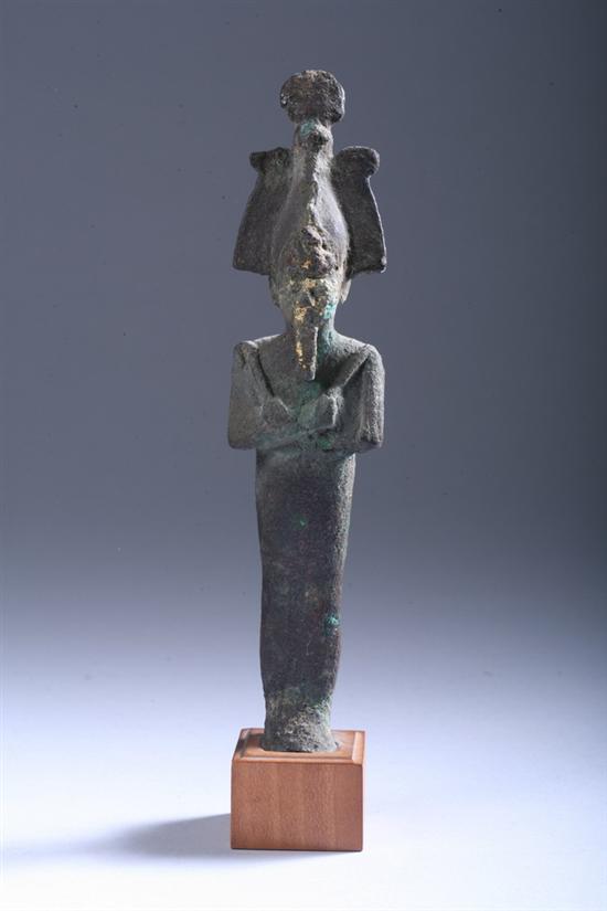 Appraisal: EGYPTIAN BRONZE FIGURE OF OSIRIS rd Intermediate period - B