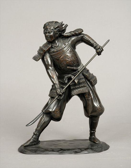 Appraisal: Japanese Bronze Figure of a Warrior x in