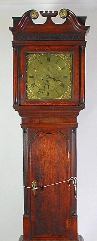 Appraisal: EIGHTEENTH CENTURY OAK LONGCASE CLOCK by T Parr Wigan the