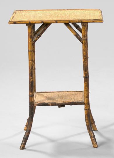 Appraisal: Anglo-Indian Bamboo and Seagrass Occasional Table fourth quarter th century