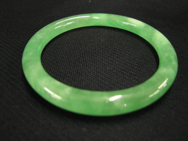 Appraisal: Jade Bangle Bracelet mm mottled green opening