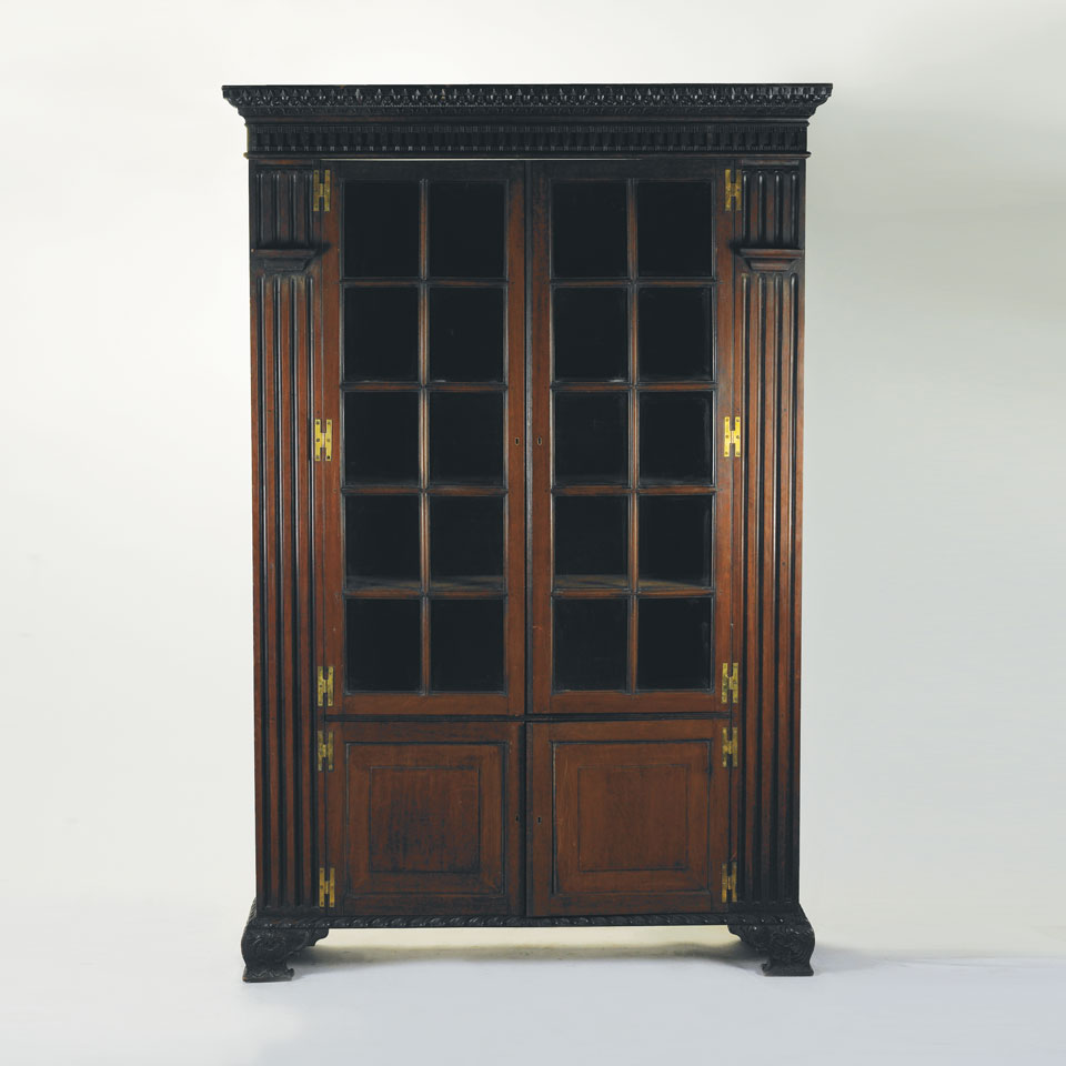 Appraisal: Mahogany Glazed Cabinet in the early George III manner th