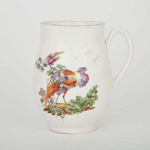 Appraisal: Derby Baluster Mug c with scroll handle painted on both