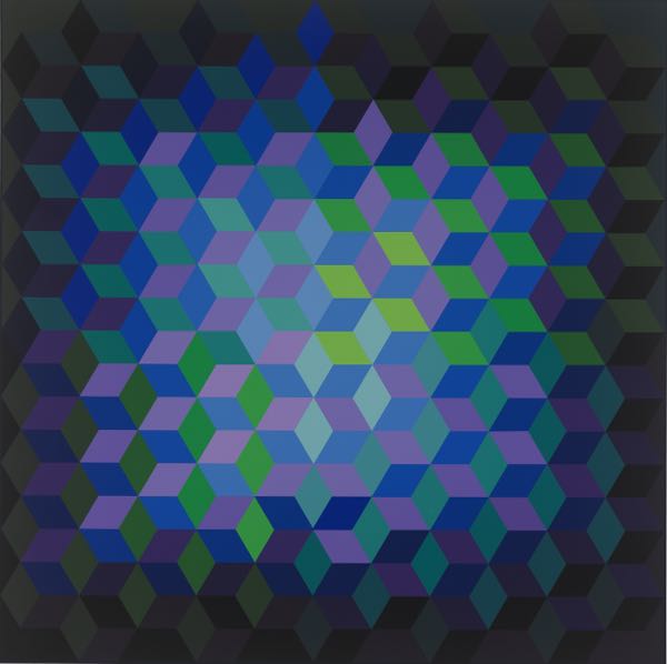 Appraisal: VICTOR VASARELY HUNGARIAN FRENCH - x Hommage a l Hexagone