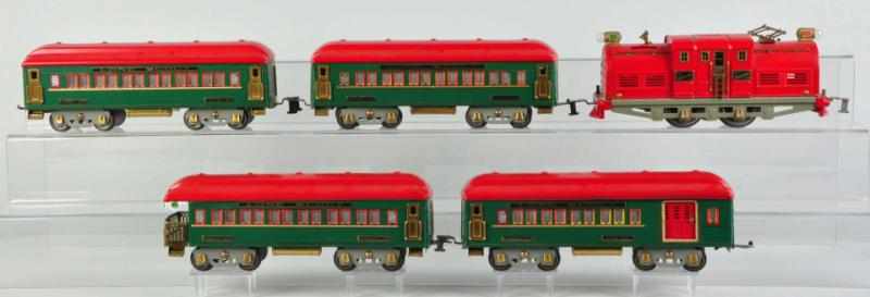 Appraisal: American Flyer Lone Scout Passenger Train Set Pre-war Standard gauge