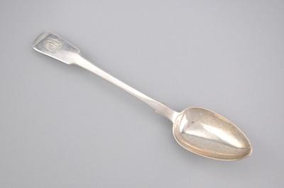 Appraisal: A Sterling Silver Serving Spoon by James Hobbs London ca