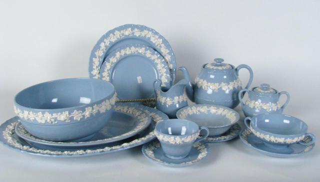 Appraisal: Large Set of Wedgwood Blue formal Queen's Ware Dinnerware service