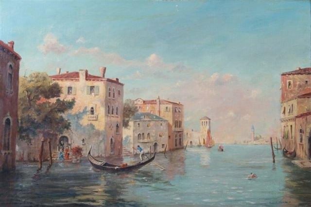 Appraisal: ITALIAN SCHOOL 'L'Isola di San Giorgio Venezia bears indistinct signature