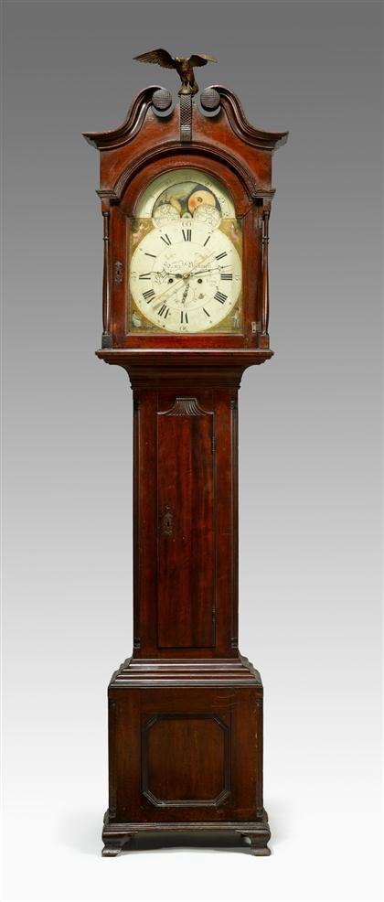 Appraisal: Pennsylvania walnut tall clock samuel breneiser reading pennsylvania circa Double