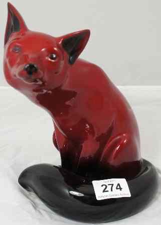 Appraisal: Royal Doulton Large Flambe Fox cm