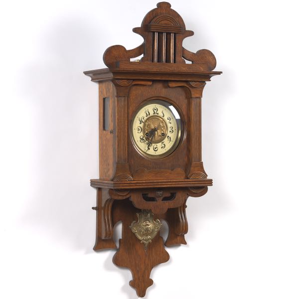 Appraisal: ART NOUVEAU HOUR HALF-HOUR STRIKE CLOCK x x The junhans