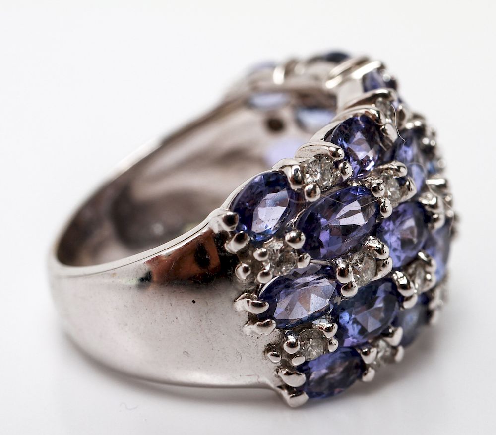 Appraisal: Effy K White Gold Tanzanite Diamonds Ring Effy K white