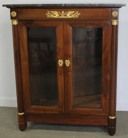 Appraisal: French Empire Bronze Mounted Door Bookcase Like the commode from