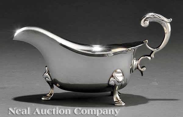 Appraisal: A Tiffany Sterling Silver Sauceboat in the Colonial Taste c