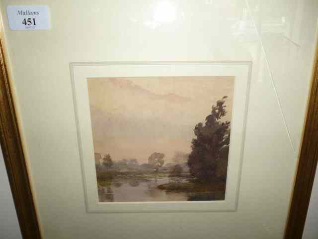 Appraisal: ATTRIBUTED TO WILLIAM LUSCOMBE PARE - 'Dedham' watercolour unsigned square