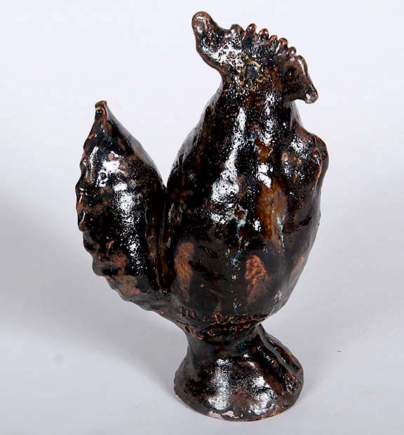 Appraisal: Outsider Art Marie Rogers Chicken Rogers Marie Chicken Clay x