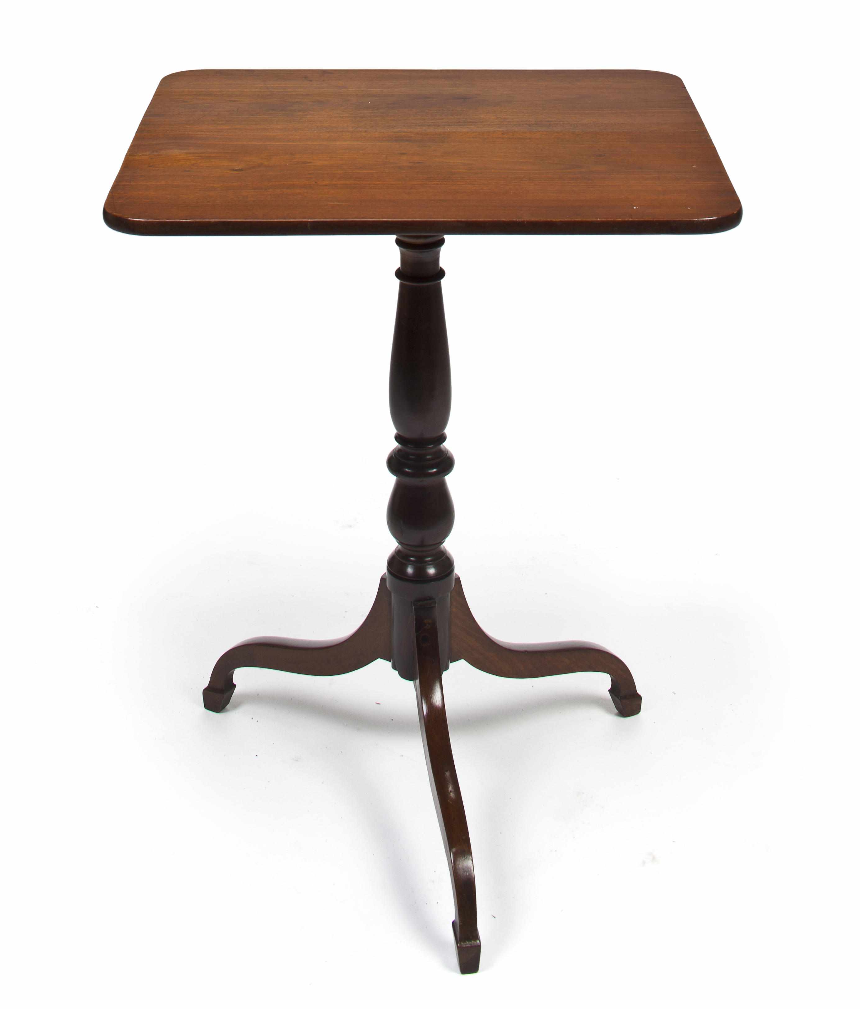 Appraisal: A Regency mahogany tilt top tea table early th centuryheight