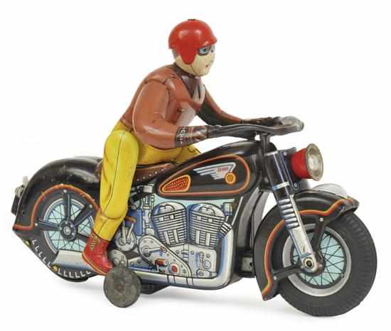 Appraisal: MODERN TOYS MASUDAYA ATOM BATTERY OPERATED MOTORCYCLE Japanese circa early