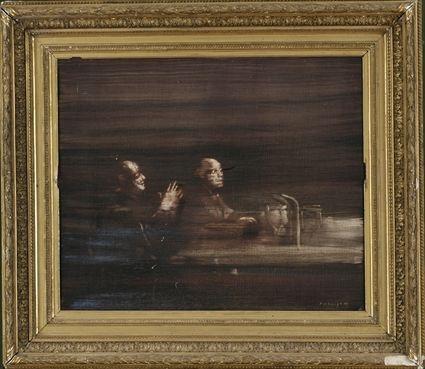 Appraisal: Ida Barbarigo b Two Figures Oil on linen signed and