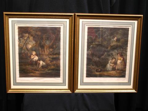 Appraisal: AFTER GEORGE MORLAND BRITISH - THREE PRINTS x x and