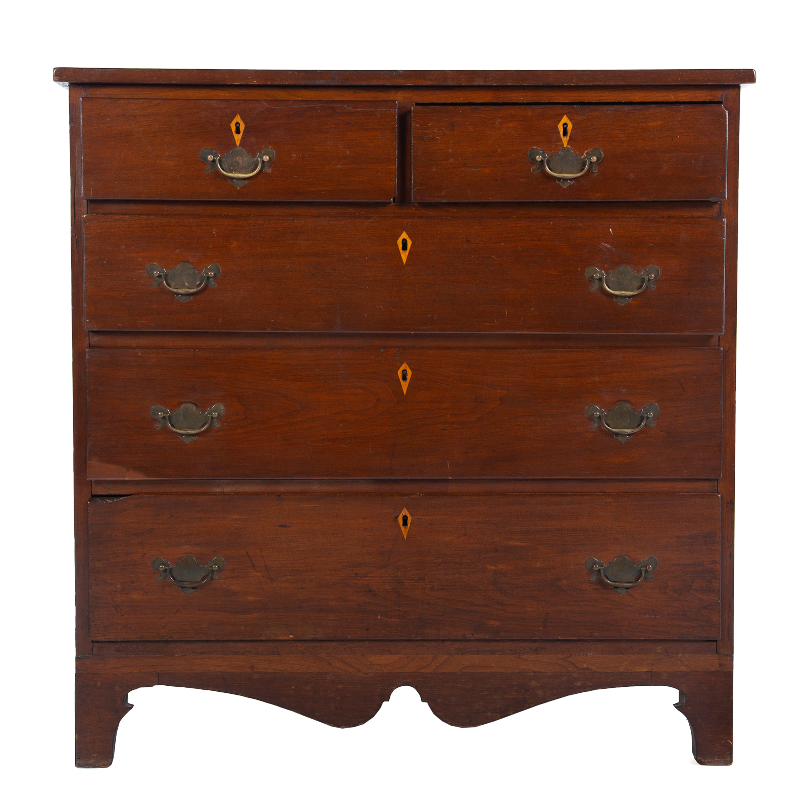 Appraisal: FEDERAL WALNUT CHEST OF DRAWERS Mid Atlantic States circa Two