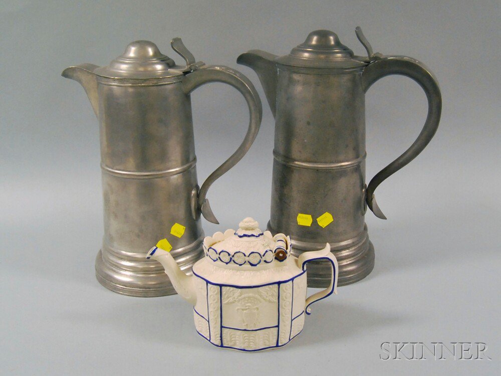 Appraisal: Castleford-type Teapot and a Pair of Flagons teapot with seal