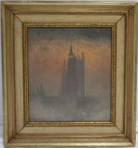 Appraisal: C H GIFFORD - FAIRHAVEN OIL ONARTIST BOARD DEPICTING AN