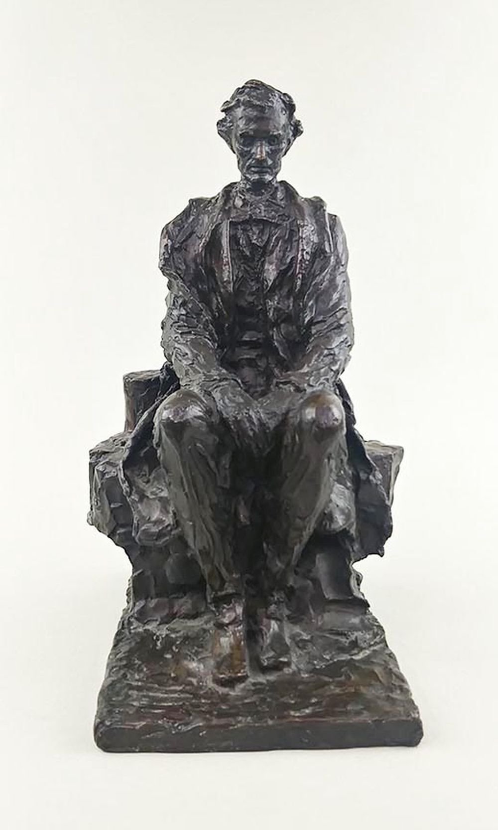 Appraisal: JAMES EARLE FRASER LINCOLN THE MYSTIC BRONZE SCULPTURELINCOLN THE MYSTIC