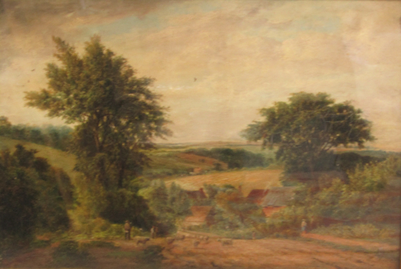 Appraisal: English School thC Rural landscape oil on canvas cm x