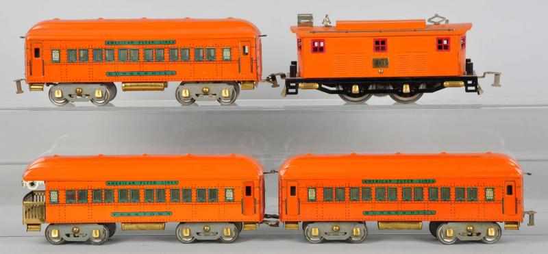 Appraisal: American Flyer Bunker Hill Passenger Train Set Description American Pre-war