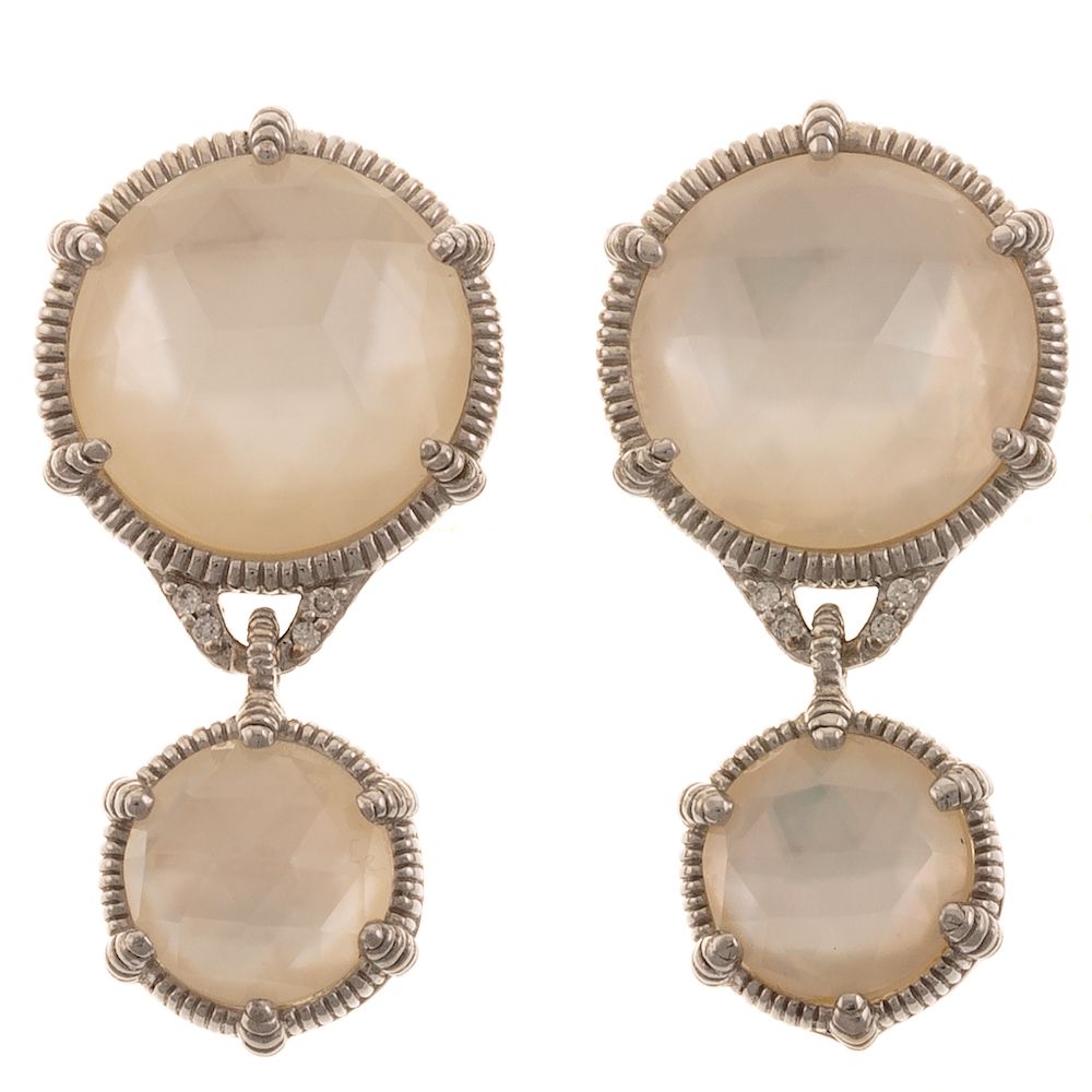 Appraisal: A Pair of Gem Set Earrings in K by J