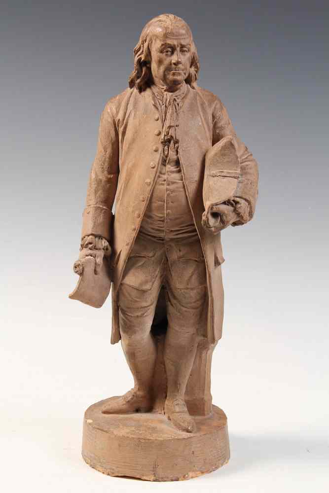 Appraisal: SCULPTURE OF BENJAMIN FRANKLIN- after Fran ois Marie Suzanne French