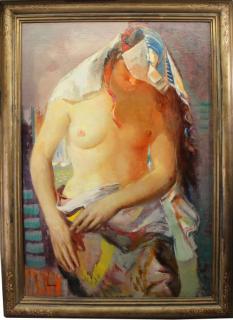 Appraisal: Jon Corbino - Semi Nude Large Oil on canvas Housed