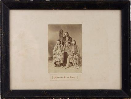 Appraisal: JOHNSON CO WITH SCALP Photograph mounted on paper in a