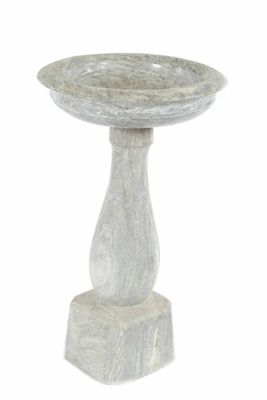 Appraisal: A marble bird bath the detachable bowl on a baluster