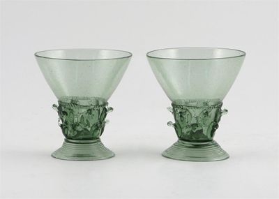 Appraisal: A pair of Continental glass r mers raised on ribbed