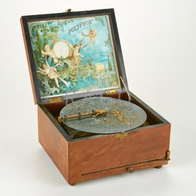 Appraisal: POLYPHON Music box with one disk Germany early- th c