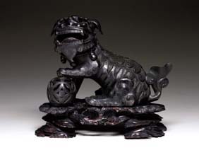 Appraisal: MING BRONZE LION CENSER Finely detailed and antique Chinese late