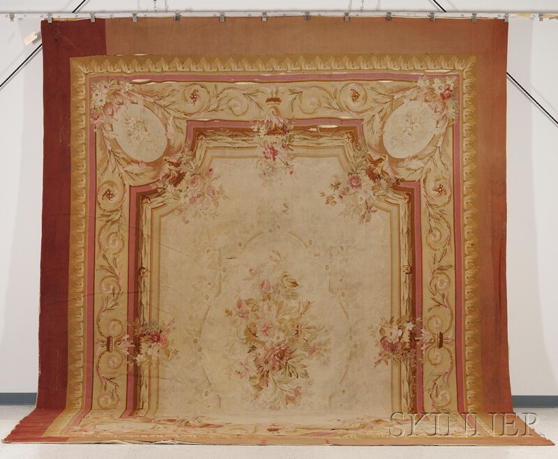 Appraisal: Aubusson Carpet France th century small spots of wear small