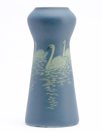 Appraisal: ROOKWOOD Rare Vellum bulbous vase painted by E T Hurley