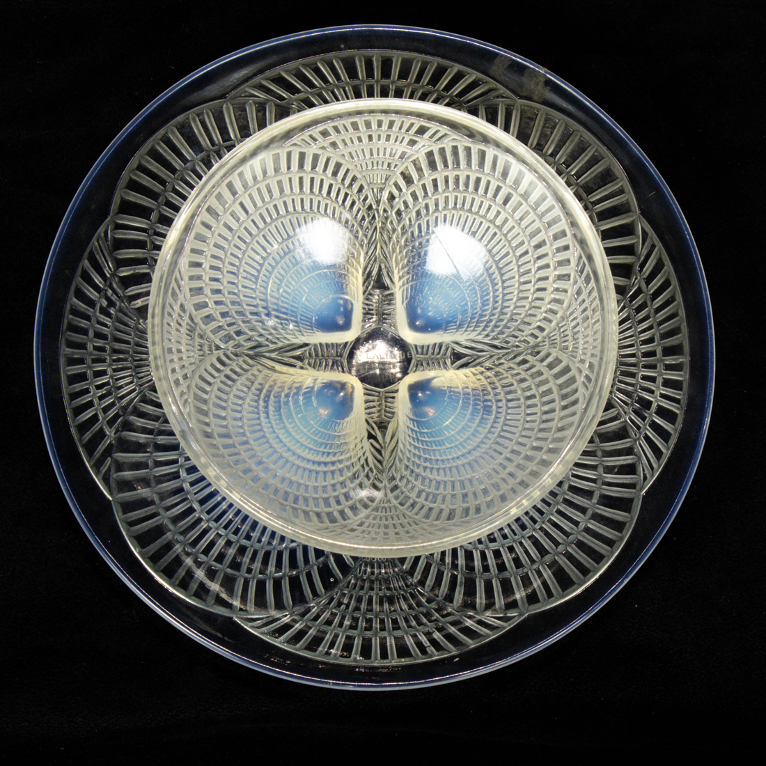 Appraisal: LOT OF RENE LALIQUE OPALESCENT GLASS COQUILLES BOWL AND PLATE