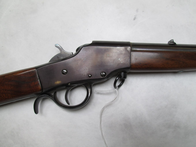 Appraisal: HOPKINS AND ALLEN SINGLE SHOT FALLING BLOCK RIFLE lr caliber