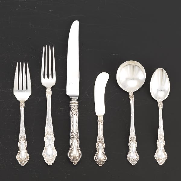 Appraisal: WATSON FLATWARE SERVICE Including the following hollow handle knives with