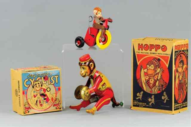 Appraisal: LOT OF TWO MARX MONKEY TOYS Both boxed includes ''Hoppo''